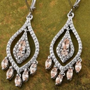 Champagne Citrine lever back Earrings